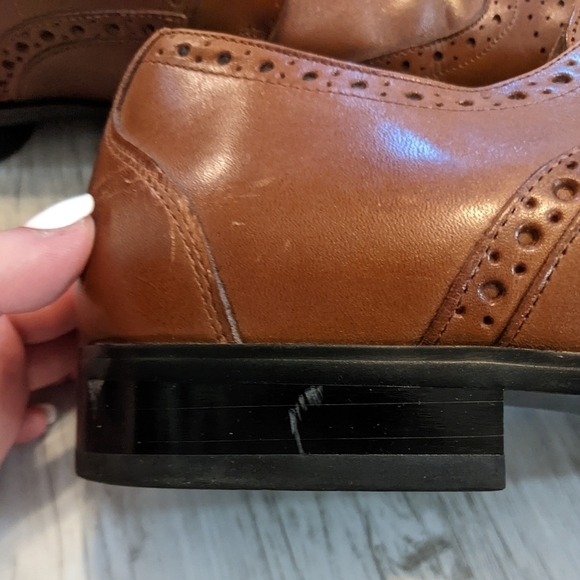 Stacy Adams Genuine Brown Leather‎ Oxford Men's Dress Shoes Size 11M - Picture 7 of 10